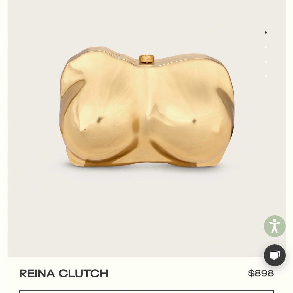 CULT GAIA Gold Reina Clutch